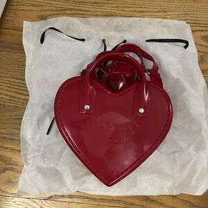 Melissa brand Heart-Shaped Red Jelly Purse